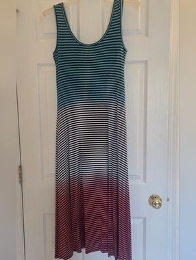 NW/OT! TRACY REESE DESIGNER MIDI TANK DRESS - OMBRE STRIPED - SIZE LARGE
